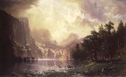 Albert Bierstadt During the mountain oil painting on canvas